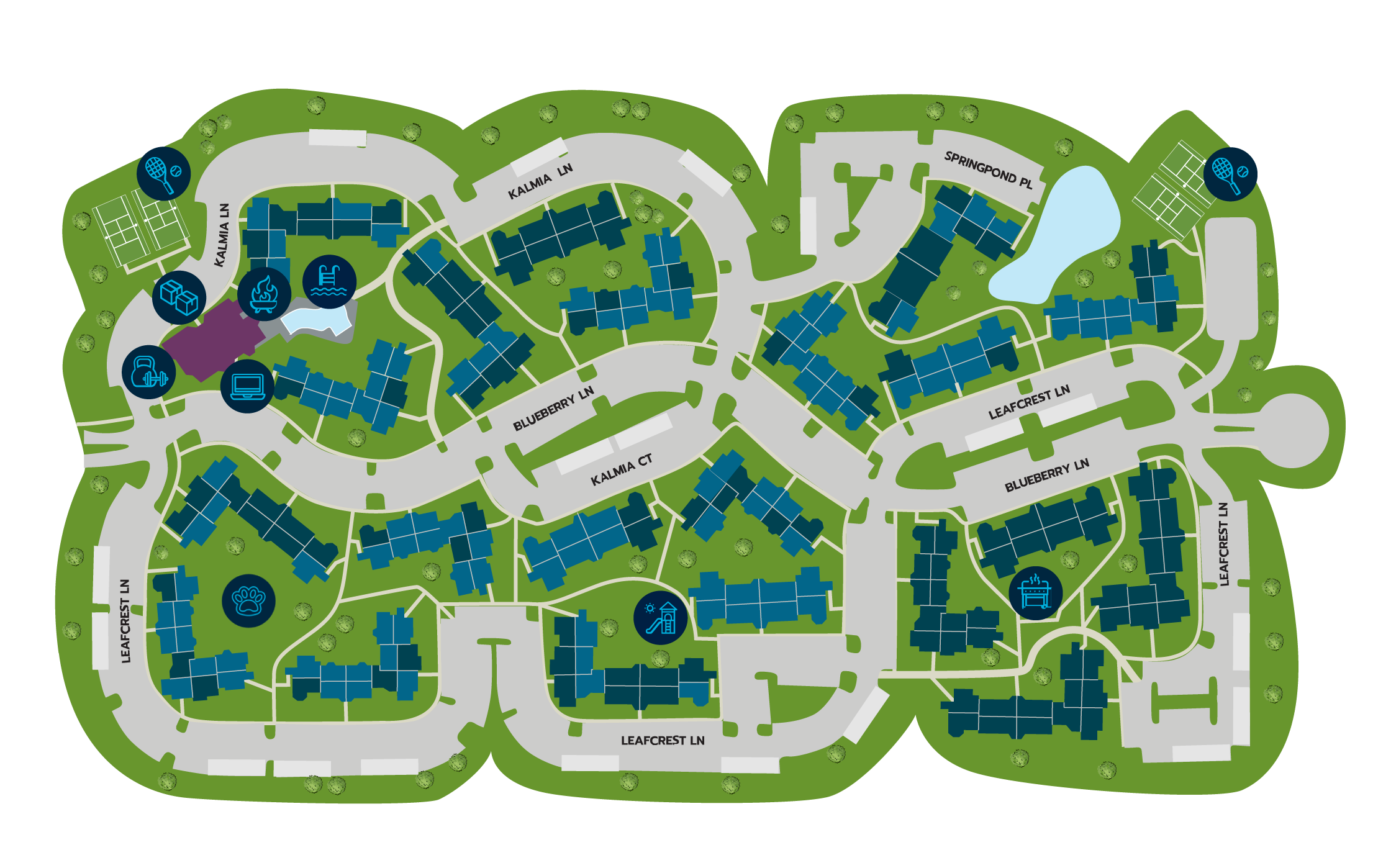 Map of Halstead Chantilly and community